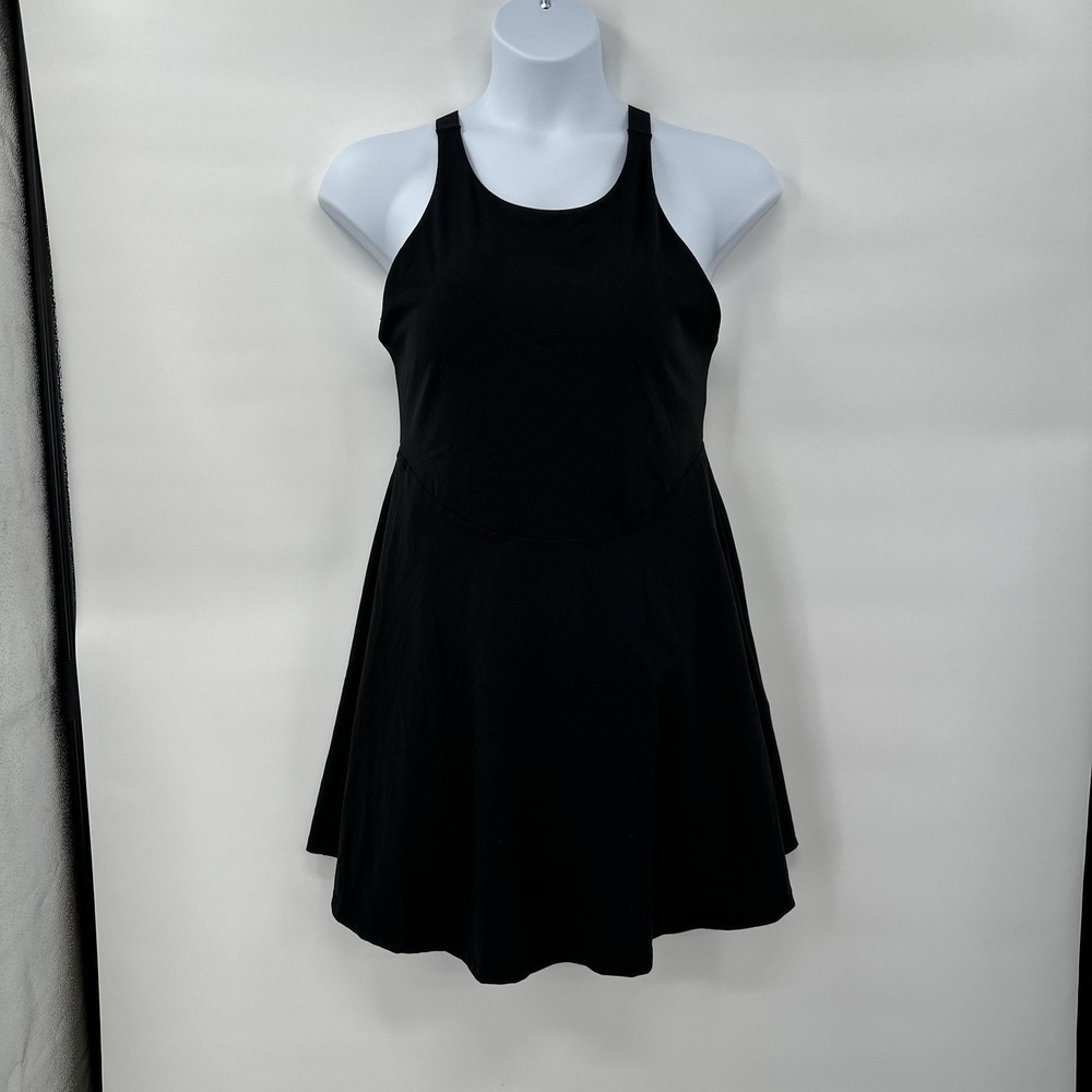 Ewedoos Dress Womens XL Black Athletic Tank Cross Back‎ Built-In Shorts Yoga Gym